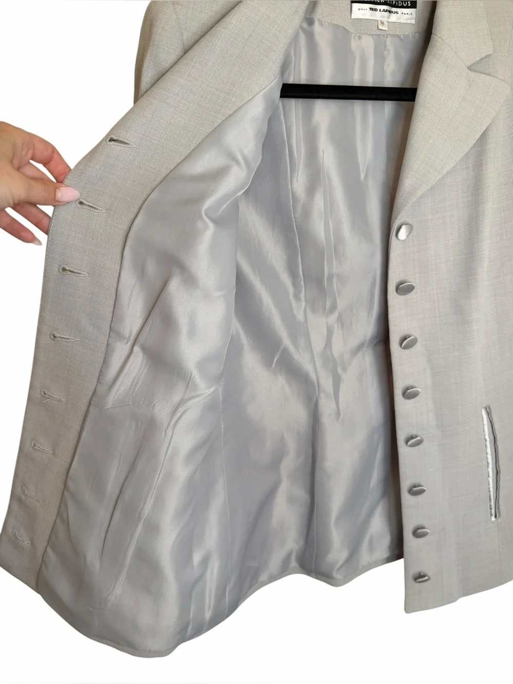 VTG 90s Olivier Lapidus pour Ted Lapidus Paris Wool Skirt Suit - EU 36/38